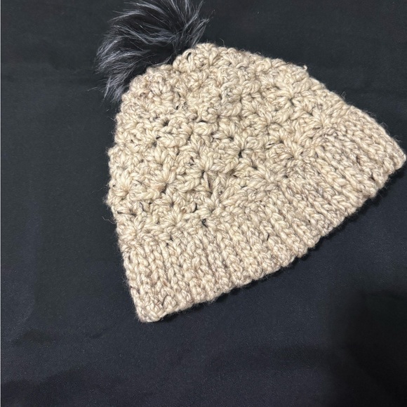 Knit Wool Beanie and Pom - Picture 2 of 5
